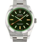 ロレックス ミルガウス グリーンガラス ランダムシリアル ルーレット 116400GV ROLEX 腕時計 黒文字盤 安心保証