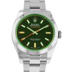 ロレックス ミルガウス グリーンガラス ランダムシリアル ルーレット 116400GV ROLEX 腕時計 黒文字盤 安心保証