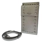  Jimmy Choo смартфон кейс pegasi Star заклепки машина f кожа JIMMY CHOO небольшая сумочка серебряный 