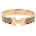 エルメス ブレスレット クリックH マロングラッセ/ピンクゴールド金具 エナメル サイズPM HERMES バングル アクセサリー
