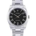 ロレックス オイスターパーペチュアル 11PD SS/K18WGホワイトゴールド M番 ルーレット 116034G ROLEX 腕時計 黒文字盤 【安心保証】