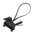 エルメス バッグチャーム ロデオPM ロベオ プラッシュ ブラック ラムスキン/ムートン G刻印 HERMES チャーム 黒