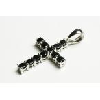 ブラックスピネルクロスペンダントト...