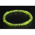 6×4mm高品質ペリドットボタンカ...