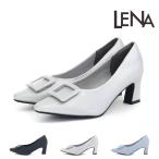 レナ LENA レディース パンプス バックルパンプス チャンキーヒール 太ヒール 6.5cmヒール スクエアトゥ 歩きやすい 疲れにくい オフィス 通勤 卒入園 6519
