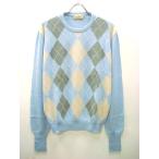 DORIANI アーガイル柄 カシミヤ ニット セーター サックス