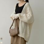 ニットガウン レディース ガウンカーディガン ケーブルニット ローゲージニット 起毛 ミドル丈 羽織り 2021秋冬 2021A/W 2021AW