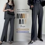 パンツ スラックス レディース セミフレア ストレッチ セットアップ 低身長 高身長 2025春夏