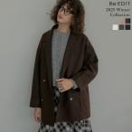 ショッピング体型カバー ジャケット アウター テーラード コート レディース 5色 Mサイズ ダブルボタン ポケット付き 体型カバー オケージョン 起毛 2025-26秋冬先行受注会