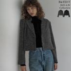 ショッピングリエディ ツイードジャケット ジャケット アウター テーラード レディース 2色 クロップド ショート丈 オケージョン オフィスカジュアル 2025秋冬