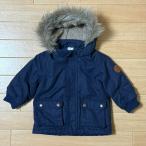 H&amp;M H and M f-teto жакет baby внешний темно-синий мех с хлопком 6-9 месяцев 74cm