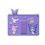 CrazyLemon 適用 iPad Air3 2019 ケース iPad Pro 10.5インチ 2017 ケース 可愛い アニメ パープル うさぎ 人形 デザイン ショルダー ストラップ スタンド機能