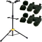 ショッピングギター ハーキュレス 2本掛け ギタースタンドとギタープロテクターB(バックレスト)×２個のセット HERCULES GS422B PLUS＋GID GPRO-B×2