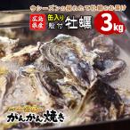 ショッピング広島 「ミルキー鉄男のがんがん焼き」 広島県産　2025-26シーズン採れたて殻付き牡蠣 缶入り3kg　かき小屋直送のガンガン焼 送料無料