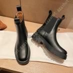 ミドルブーツ チェルシーブーツ レディース ショートブーツ サイドゴア ラウンドトゥ 厚底靴 脚長効果 厚底 滑り止め 歩きやすい 履きやすい ハイカット