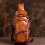 ボディバッグ メンズ 本革　2way 斜め掛け　ショルダーバッグ 自転車　鞄 レザー　ワンショルダー カジュアル 機能性