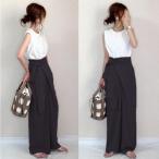 ショッピングレディ 夏 2025年新品 ラップ風 ワイドパンツ レディース ガウチョパンツ ゆったり 美脚 ロングパンツ 春 夏 秋 30代 40代 50代 通勤