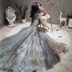 ロングドレス ノースリーブ イブニングドレス スパンコール キラキラ 発表会ドレス 演奏会ドレス キレイめ パーティードレス お呼ばれ 二次会ドレス