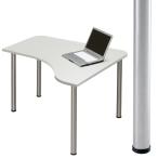 Garage デスク 高級 オフィス おしゃれなデスク 平机 D2 D2-D-ST ホワイト 右太タイプ 送料無料