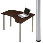 Garage デスク 高級 オフィス おしゃれなデスク 平机 D2 D2-D-ST マホガニー 右太タイプ 送料無料