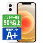 バッテリー90%以上 iPhone12 64GB ホワイト SIMフリー 中古 本体 ほぼ新品 スマホ 7日間返品OK あすつく ip12mtm1332b