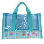 プールバッグ 子供 キッズ ビーチバッグ アイス柄 マチ付き ビニール トート 女の子 夏 スイミング 水泳 デザイン バッグ