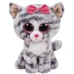 ビーニーブーズ ty 〔キキ〕ネコ L サイズ 猫 グレー リボン 動物 ぬいぐるみ Beanie Boo's