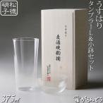 ショッピング父の日 ビール うすはりタンブラーL＆柿ピー小鉢セット 松徳硝子 ビールグラス ビアグラス ビアカップ 父の日 誕生日 ギフト 記念品