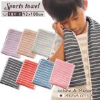 ショッピングスポーツタオル 【 ボーダー柄 スポーツタオル 】６重ガーゼ 三河木綿 マフラータオル タオルマフラー ロングタオル フェイスタオル 三河木綿 日本製 コットンガーゼ