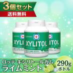 3 шт. комплект Lotte жевательная резинка с ксилитом lime мята 290g×3 шт бутылка модель специальная пища для здоровья назначенное здоровое питание большая вместимость жевательная резинка бесплатная доставка LOTTE Lotte 