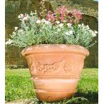 イタリア製テラコッタプランター フェストナート・トスカーノ80 Classico Toscano Cod.19 4157 素焼き 植木鉢