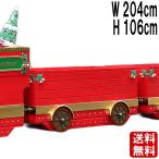 特大クリスマス機関車オブジェで華やかな演出