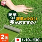人工芝 1m ロール 庭 安い 10m 防草 防草人工芝 芝生 DIY お庭 2個セット リアル人工芝 アイリスオーヤマ 芝丈30mm 1m×10m RP-30110