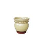 ウィッチフォード 植木鉢 グレイズド ラウンドフラワーポット直径12cmサイズ クリーム Whichford Pottery