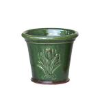 ウィッチフォード 植木鉢 グレイズドクロッカスポット モス Whichford Pottery