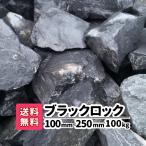 100kg (20kg×5) ブラックロック 100mm -250mm 砂利 ロックガーデン 黒 庭石 大きい 土留め 園芸 造園 アクアリウム