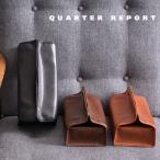 QUARTER REPORT ティッシュケース グランジ PVCレザー 合成合皮 ヴィンテージ おしゃれ かっこいい メンズ 便利