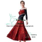 Garuda SHOP　レディース社交ダンス衣装　競技ドレス　新入荷新品　発表会用演出服パーティードレスワンピース　セミオーダー可　品番1989