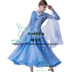 Garuda SHOP レディース社交ダンス衣装 競技ドレス ワルツドレス高級品 発表会用演出服パーティードレスワンピース セミオーダー可 品番2119