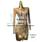 Garuda SHOP женский бальные танцы костюм состязание платье латиноамериканский платье высококлассный товар презентация для постановка одежда размер регулировка возможно свет Stone украшение номер товара 4995