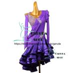 Garuda SHOP　レディース社交ダンス衣装　競技ドレス　ラテンドレス　高級品　発表会用演出服パーティードレス　サイズ調整可　品番5562