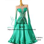 Garuda SHOP　レディース社交ダンス衣装　競技ドレス　ワルツドレス高級品　発表会用演出服パーティードレスワンピース　セミオーダー可　品番5734