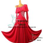 Garuda SHOP レディース社交ダンス衣装 競技ドレス 新入荷新品 発表会用演出服パーティードレスワンピース セミオーダー可 品番5985