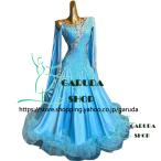 Garuda SHOP　レディース社交ダンス衣装　競技ドレス　ワルツドレス高級品　発表会用演出服パーティードレスワンピース　セミオーダー可　品番6460