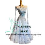 Garuda SHOP レディース社交ダンス衣装 競技ドレス ワルツドレス高級品 発表会用演出服パーティードレスワンピース セミオーダー可 品番6617