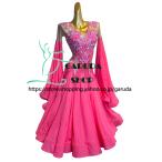 ショッピングダンス Garuda SHOP　レディース社交ダンス衣装　競技ドレス　ワルツドレス高級品　発表会用演出服パーティードレスワンピース　セミオーダー可　品番7022