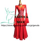 Garuda SHOP　レディース社交ダンス衣装　競技ドレス　ダンス練習ドレス　発表会用演出服パーティードレスワンピース　セミオーダー可　品番7478