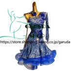 Garuda SHOP бальные танцы высококлассный костюм Dance платье semi заказ платье латиноамериканский состязание высококлассный платье вечернее платье латиноамериканский костюм Latin платье номер товара 8325