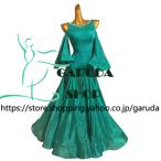 Garuda SHOP　レディース社交ダンス衣装　競技ドレス　モダンドレス高級ドレス　発表会用演出服　 高級服　セミオーダー可　スタンダードドレス　品番8495