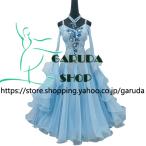 Garuda SHOP レディース社交ダンス衣装 競技ドレス モダンドレス高級ドレス 発表会用演出服 高級服 セミオーダー可 スタンダードドレス 品番8995